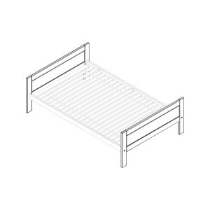GAVLE + BESLAG - SENG 120CM