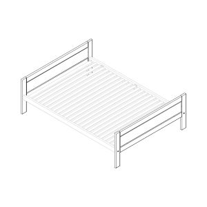 GAVLE + BESLAG - SENG 140CM