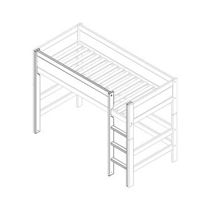SIDER + SKRÅSTIGE TIL HØJ SENG H: 152CM