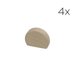 4 X TRÆGREB "SMILE" (NATURLAK)