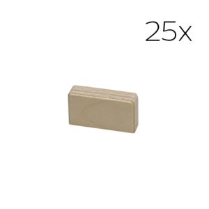 25 X TRÆGREB "SQUARE" (NATURLAK)